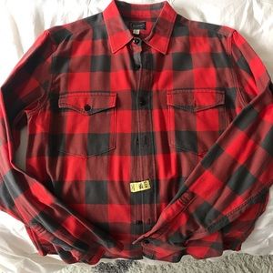 J. Crew Men’s Flannel shirt Size L Slim